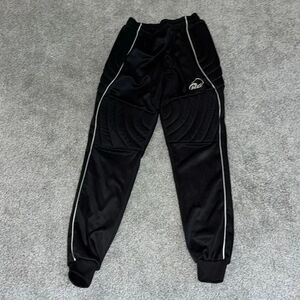 RH padded Black White tapered gym soccer goalie goal keeper sweatpants pants S
